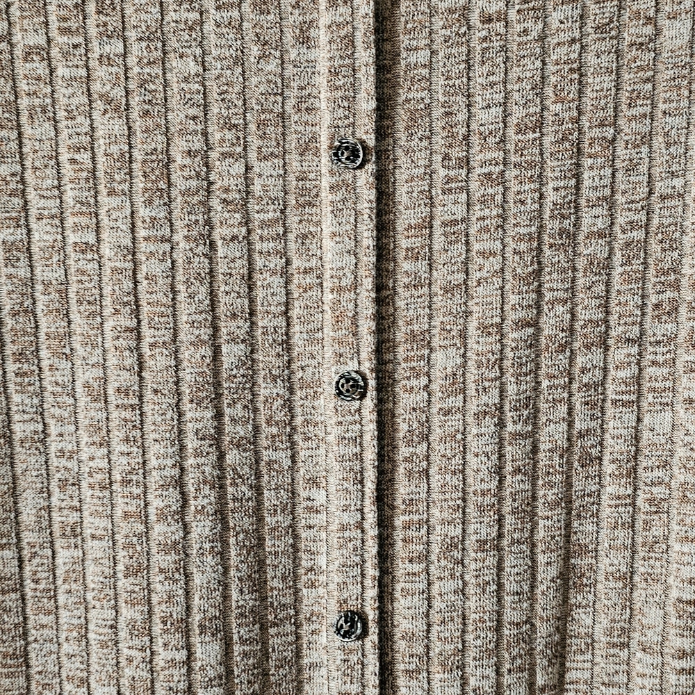 Women's Brown Ribbed Tunic Top - Picture 3 of 5